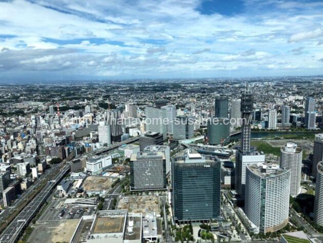 横浜ロイヤルパークホテルの披露宴会場「レインボー」から見える景色