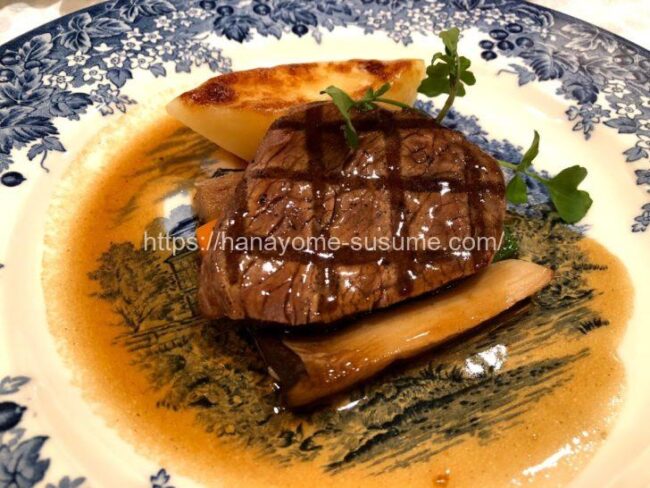 横浜ベイホテル東急の料理「牛フィレ肉の網焼き」