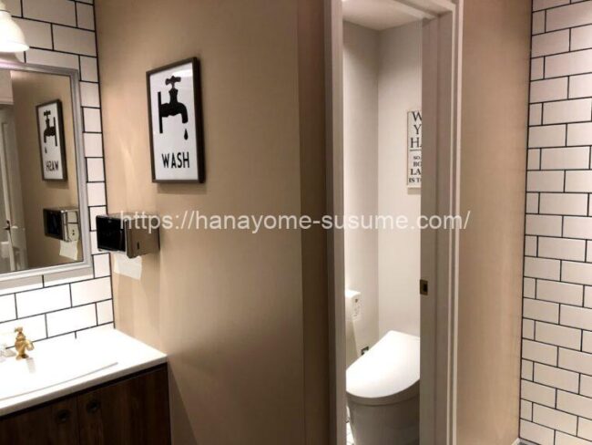 ベイサイド迎賓館ベランダの女性トイレ